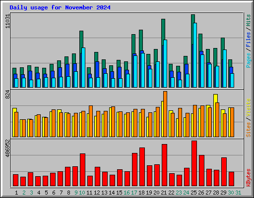 Daily usage for November 2024