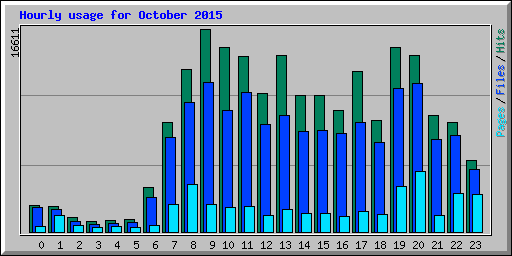 Hourly usage for October 2015